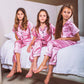Kids Unisex Satin Customized Pajama Sets Short Sleeves + 
