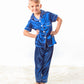 Kids Unisex Satin Customized Pajama Sets Short Sleeves + 