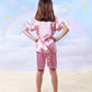 Kids Unisex Satin Customized Pajama Sets Short Sleeves + 