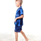 Kids Unisex Satin Customized Pajama Sets Short Sleeves + 