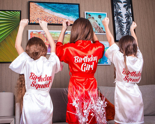 Spa Party Custom Satin Robes for Girls