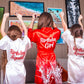 Birthday Girl and Her Squad Satin Customized Robes- Script