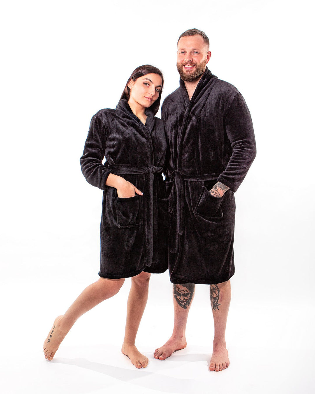 King and Queen Cozy Terry Bathrobes for Couple - couple 