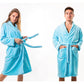 Customized Cozy Terry Bathrobes for Couple - S / Blue - 