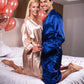 King and Queen Satin Robes - couple custom robes
