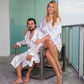 King and Queen Satin Robes - couple custom robes