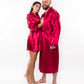 King and Queen Satin Robes - couple custom robes