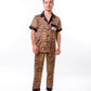 Leopard Print Satin Pajama Set - women’s pajama