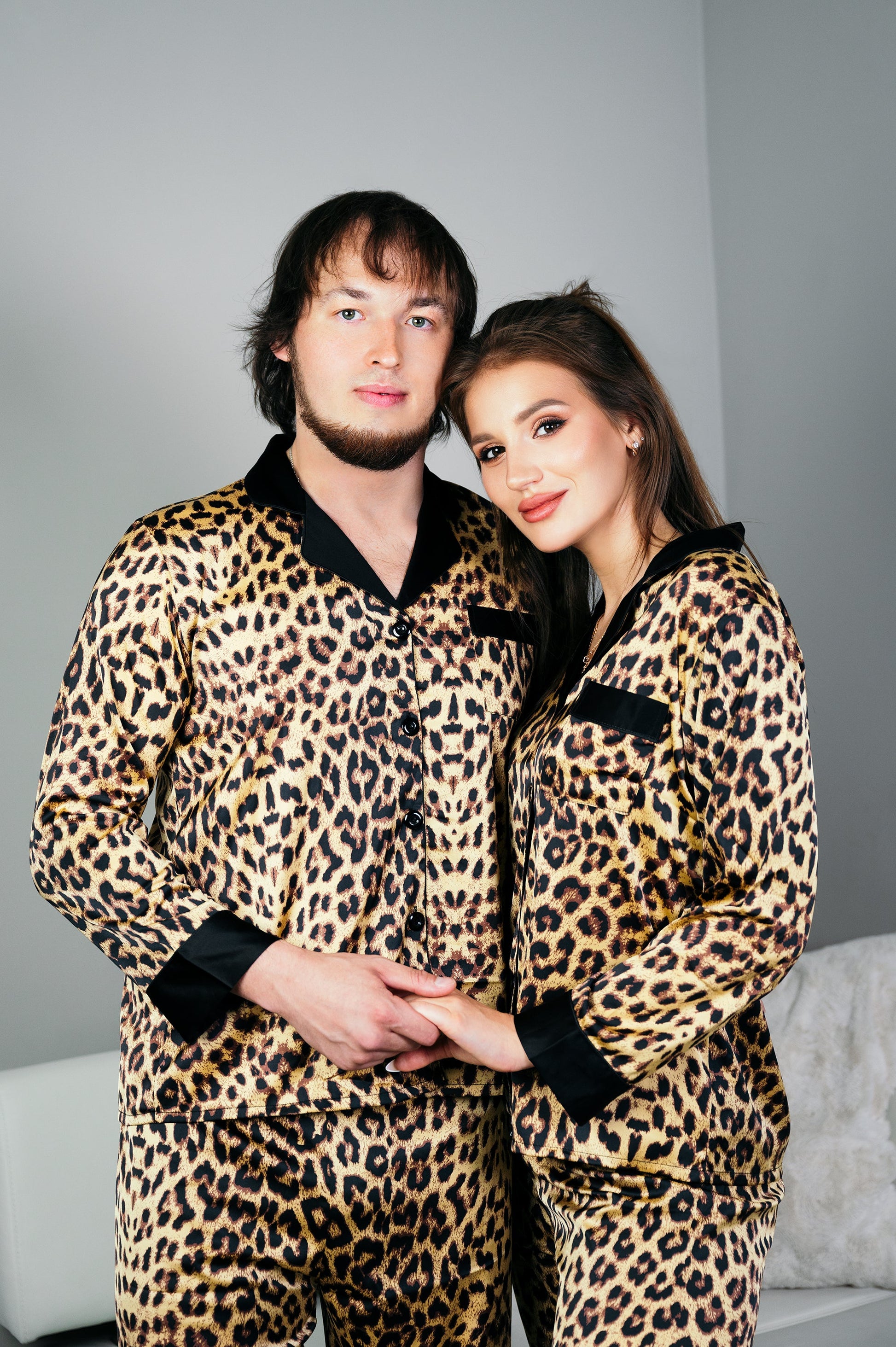 Leopard Print Satin Pajama Set – Sunny Boutique Miami, 51% OFF
