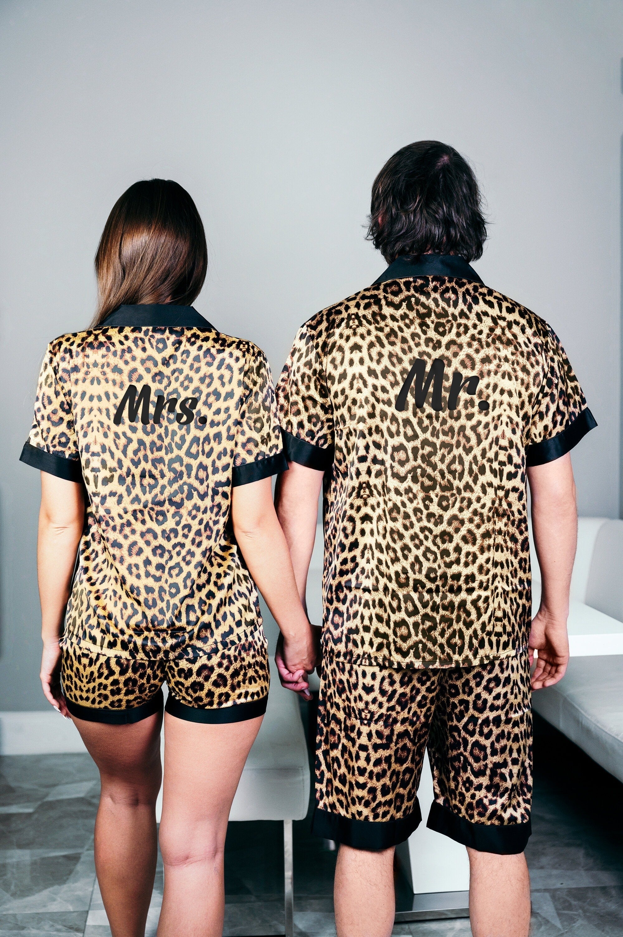 Leopard Print Satin Pajama Set Sunny Boutique Miami