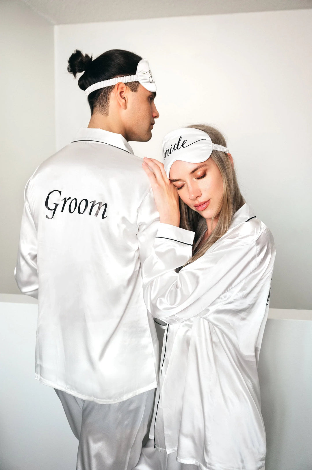 AW BRIDAL Matching Pajamas for Couples, Long Sleeve and Pants