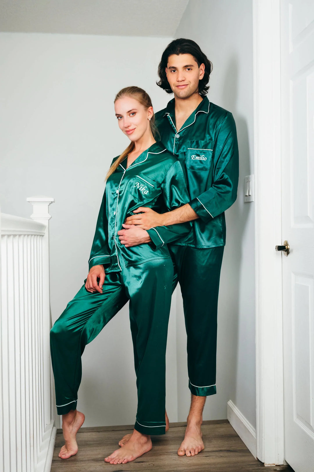 Satin Matching Pajama Sets for Couple-Valentine's Day Gift – Sunny
