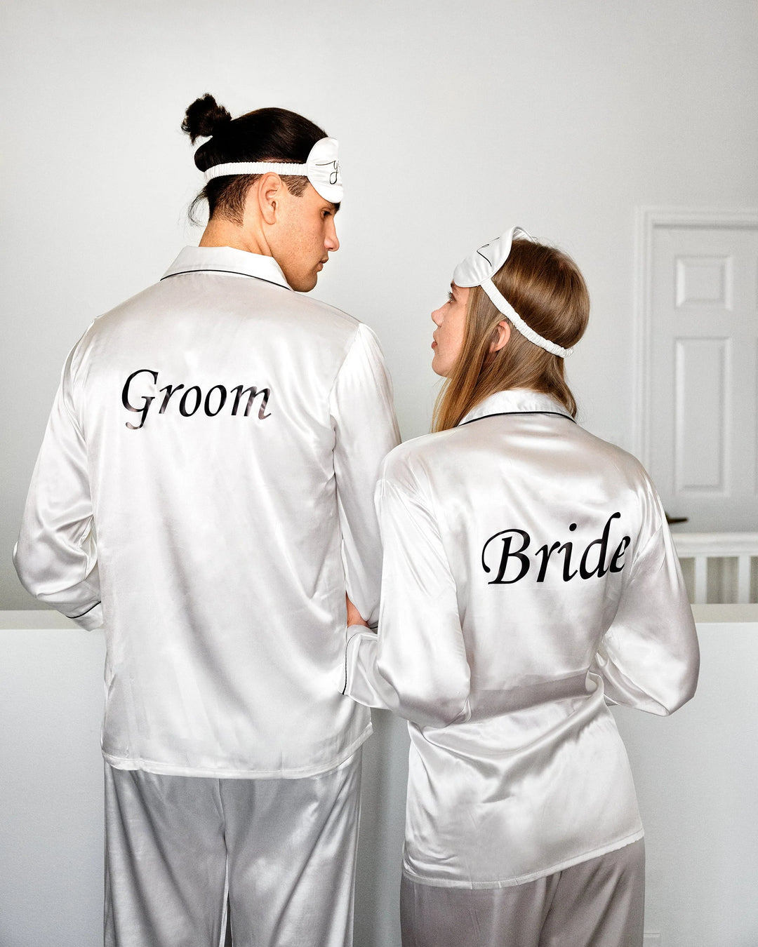 Custom Wedding Satin Robes For Groom and Bride