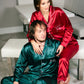 Matching Satin Pajama Sets for Couple Long Sleeves + Pants -