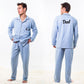 Men’s Cotton Pajama Set - S / Light Blue - Men’s Pajamas