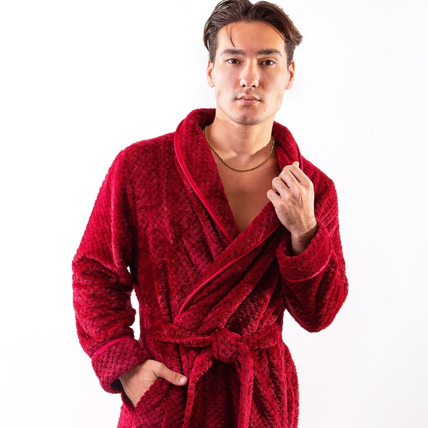 Men’s Custom Long Bathrobe Style 1 - men’s robes