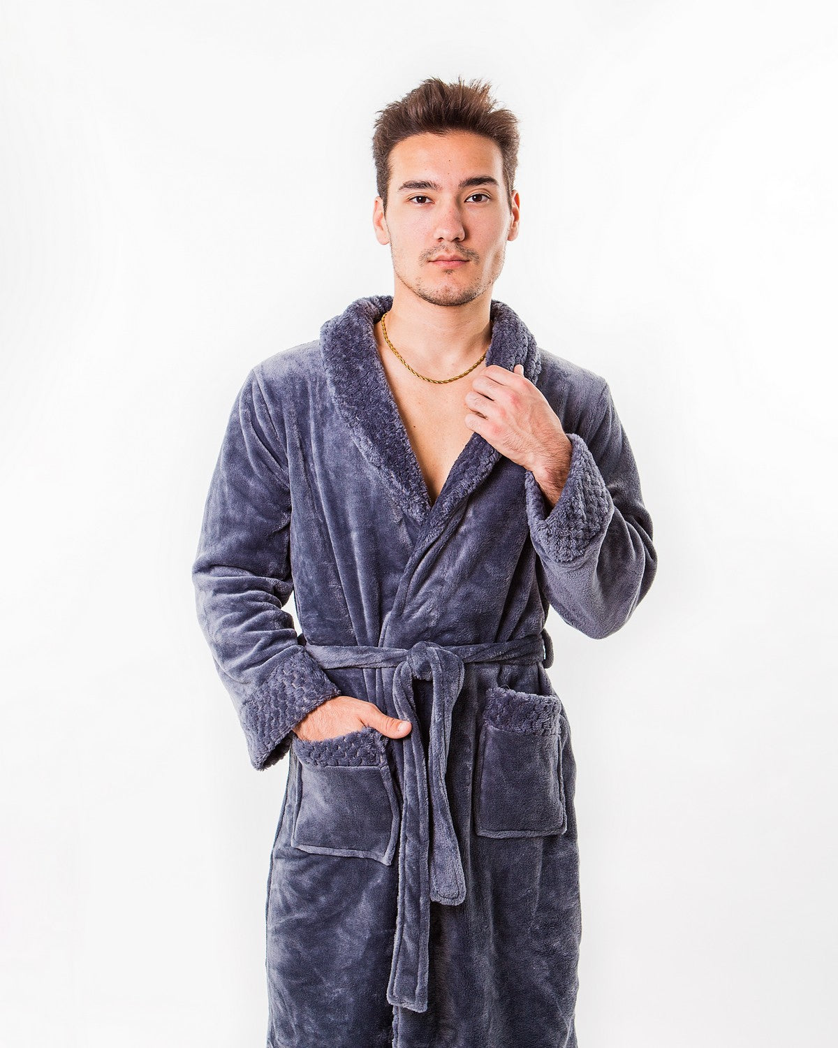 Men s Customized Cotton Bathrobe Personalized Bathrobes for Men