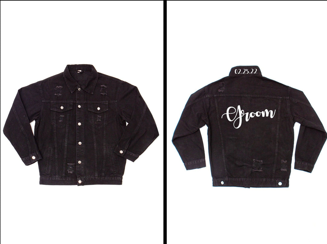Men’s Custom Ripped Denim jacket - men’s denim jacket