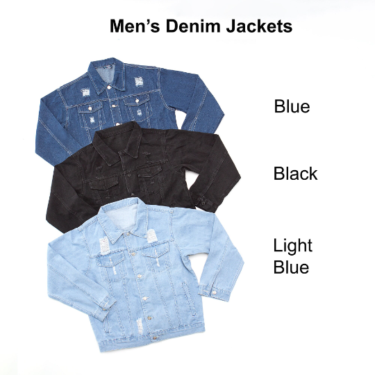 Men’s Custom Ripped Denim jacket - men’s denim jacket