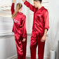 Men’s Satin Pajama Set Long Sleeves + Pants - Men’s Pajamas