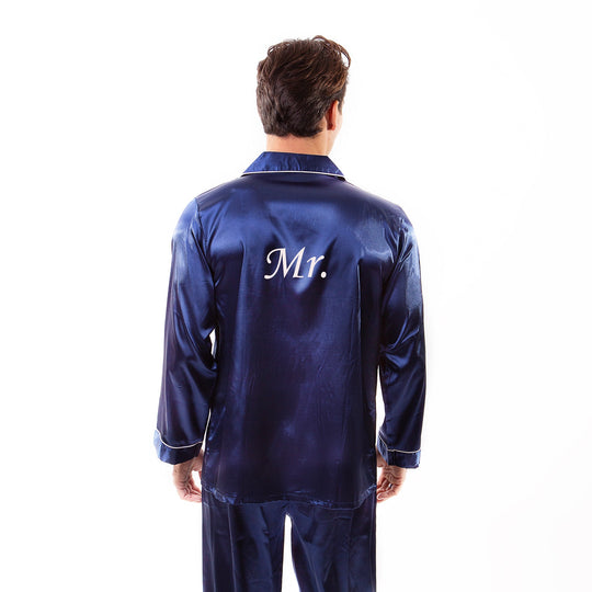 Men’s Satin Pajama Set Long Sleeves + Pants - Men’s Pajamas