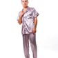 Men’s Satin Pajama Set Short Sleeves + Pants - Men’s Pajamas