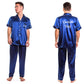 Men’s Satin Pajama Set Short Sleeves + Pants - Men’s Pajamas