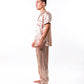 Men’s Satin Pajama Set Short Sleeves + Pants - Men’s Pajamas