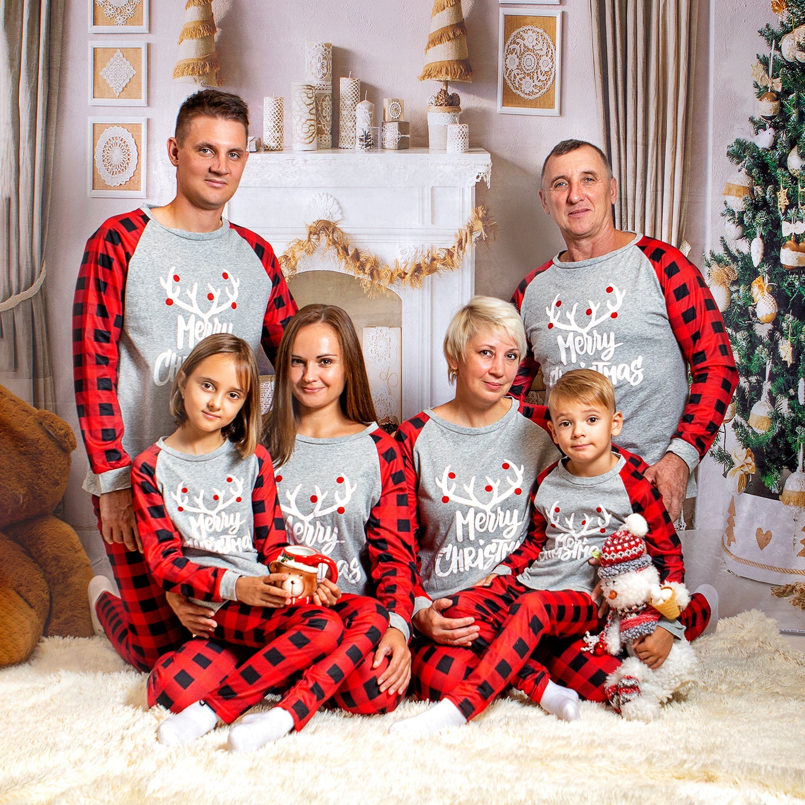 Merry Christmas Family Matching Pajamas - Pajamas for couple