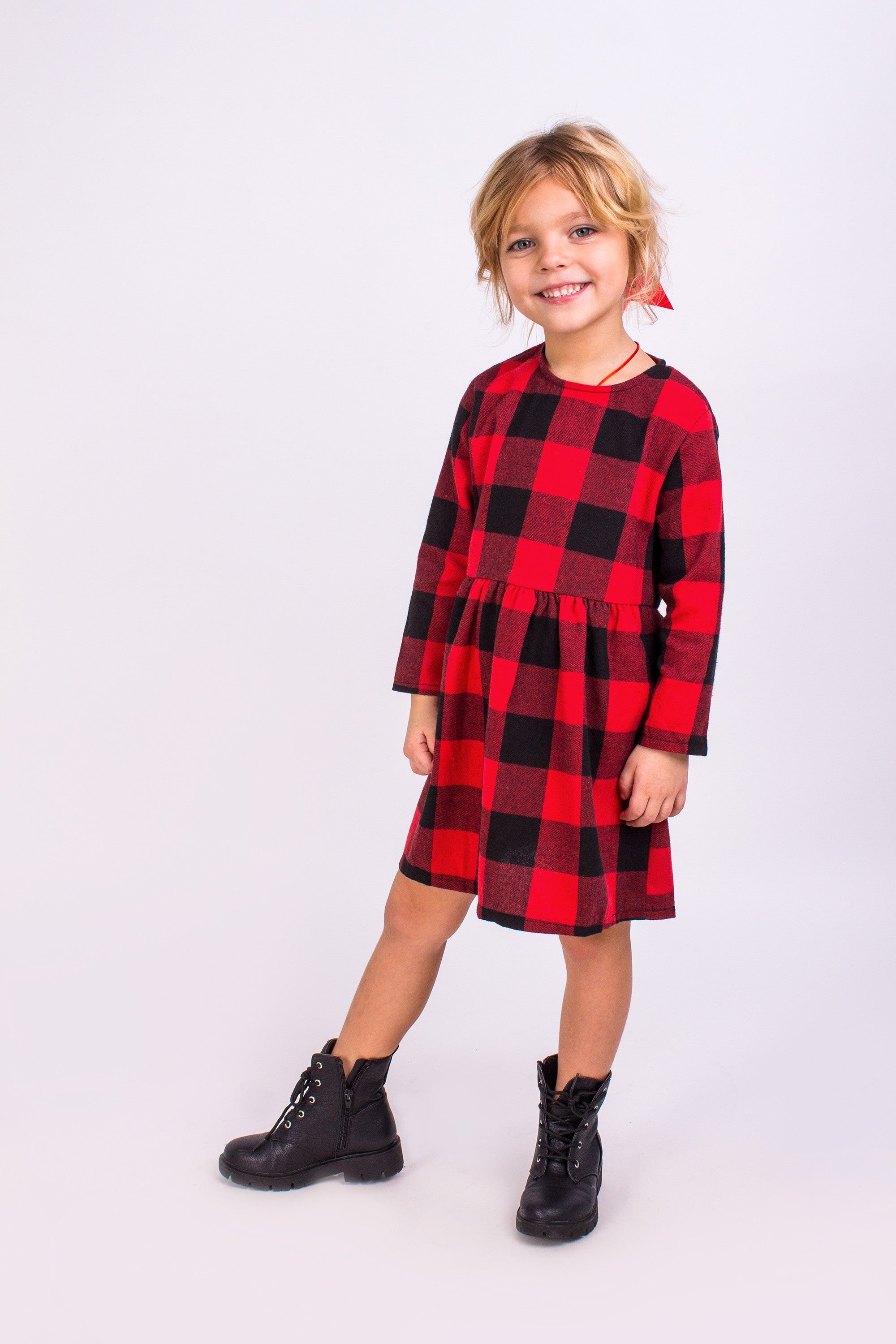 Kids Christmas Dresses For Girls 3 to 7Years Red Deers Print Belted Tulle  Dress New Year