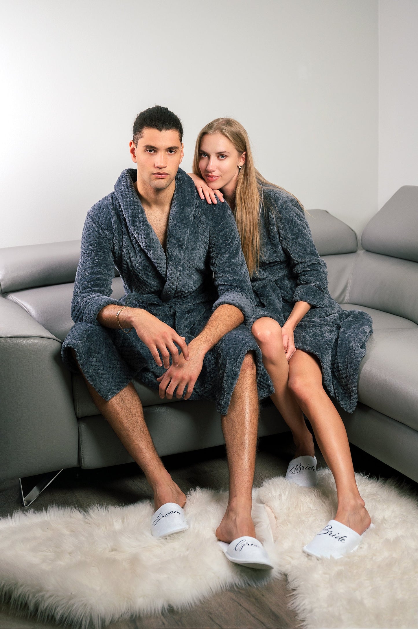 Couple Custom Long Bathrobes - custom bathrobes