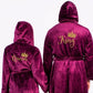 Mr and Mrs Custom Hooded Long Bathrobes - custom bathrobes