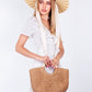 Personalized Beach Bag with Wooden Handle style7 - Beach Bag