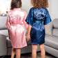 Personalized Birthday Party Satin Robes for Kids - alfresco 
