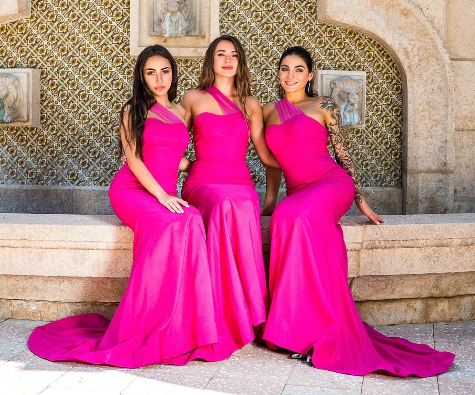 mermaid one shoulder bridesmaids dress Stacees Plus Size Bridesmaid Dress Emerald One-Shoulder Long Stretch Satin