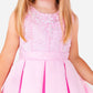 Flower Girls Short Satin Tulle Dress with Pearls