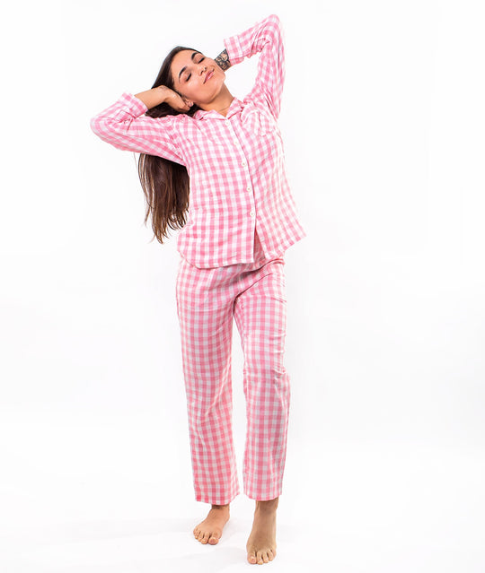 Cotton Plaid Pajama Set