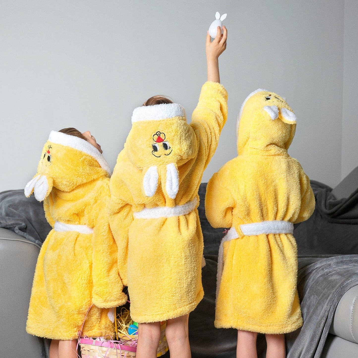 Rabbit Hooded Bathrobes for Kids - kids bathrobes