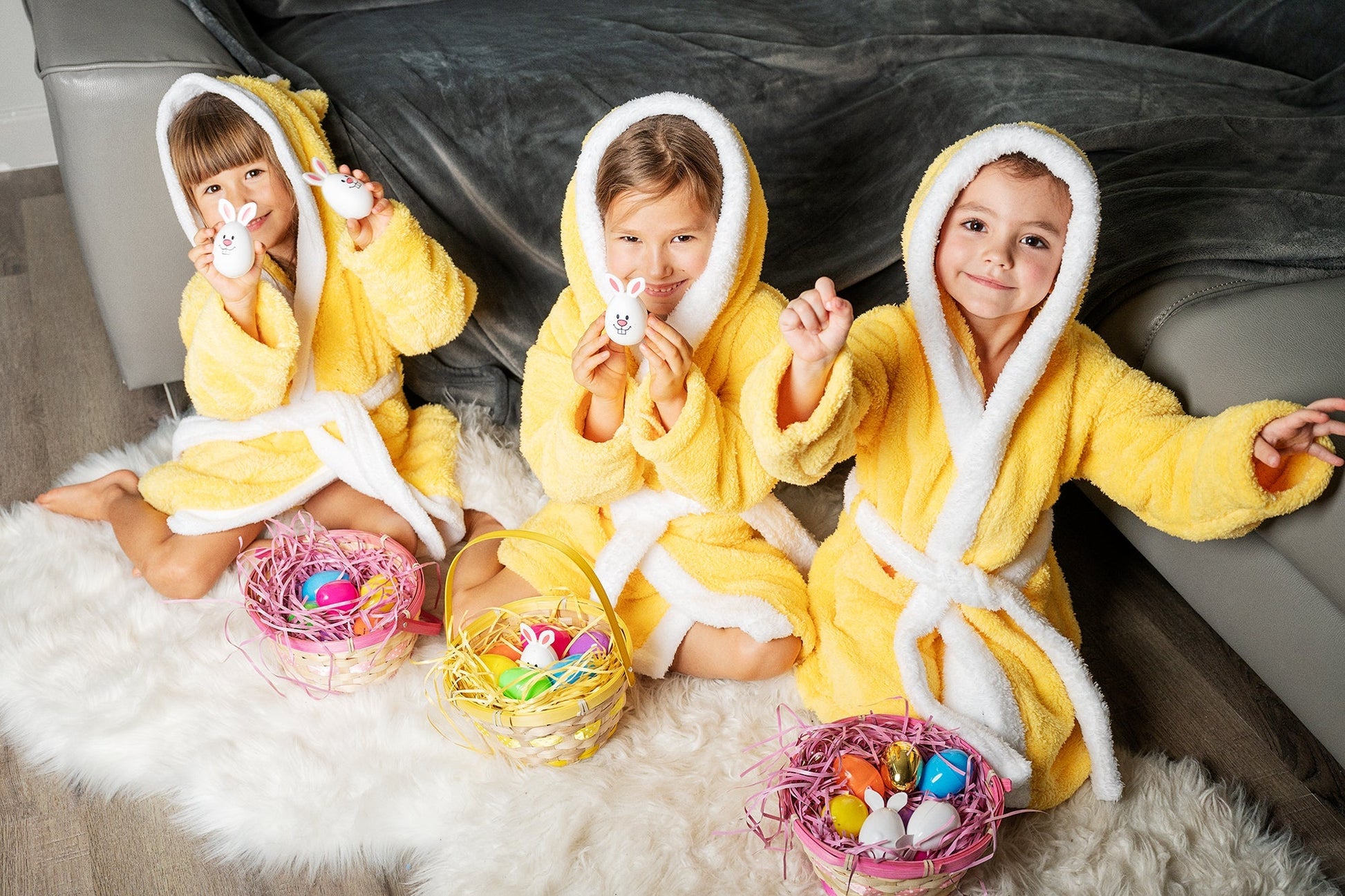 Rabbit Hooded Bathrobes for Kids - kids bathrobes