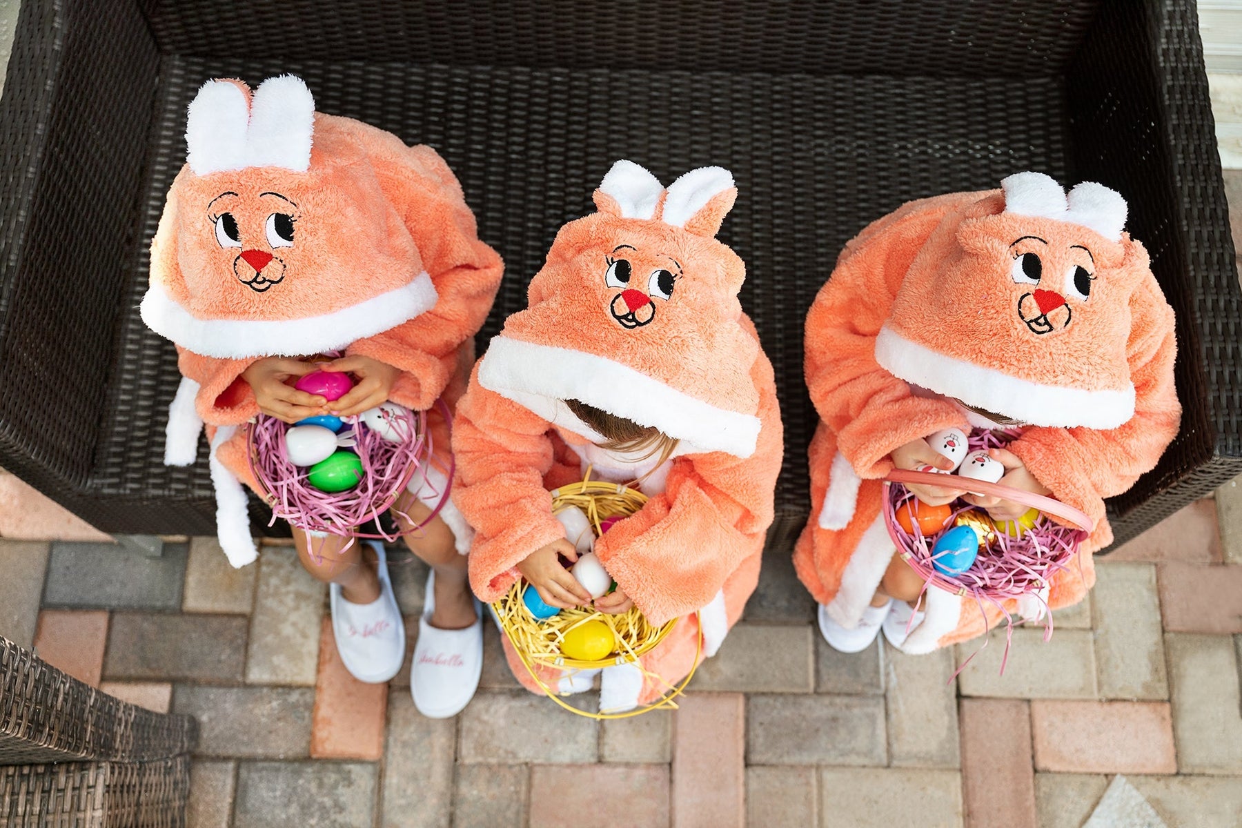 Rabbit Plush Bathrobes for Kids, Personalized Hooded Kids Bathrobes ...