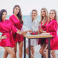 Custom Satin Robes for Bachelorette, Sleepover , Spa, Slumber Parties - alfresco