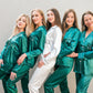Satin Pajama Sets Long Sleeves +Pants Customized Bridesmaid 