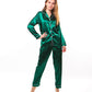 Customized Bridesmaid Satin Pajama Sets Long Sleeves+Pants -
