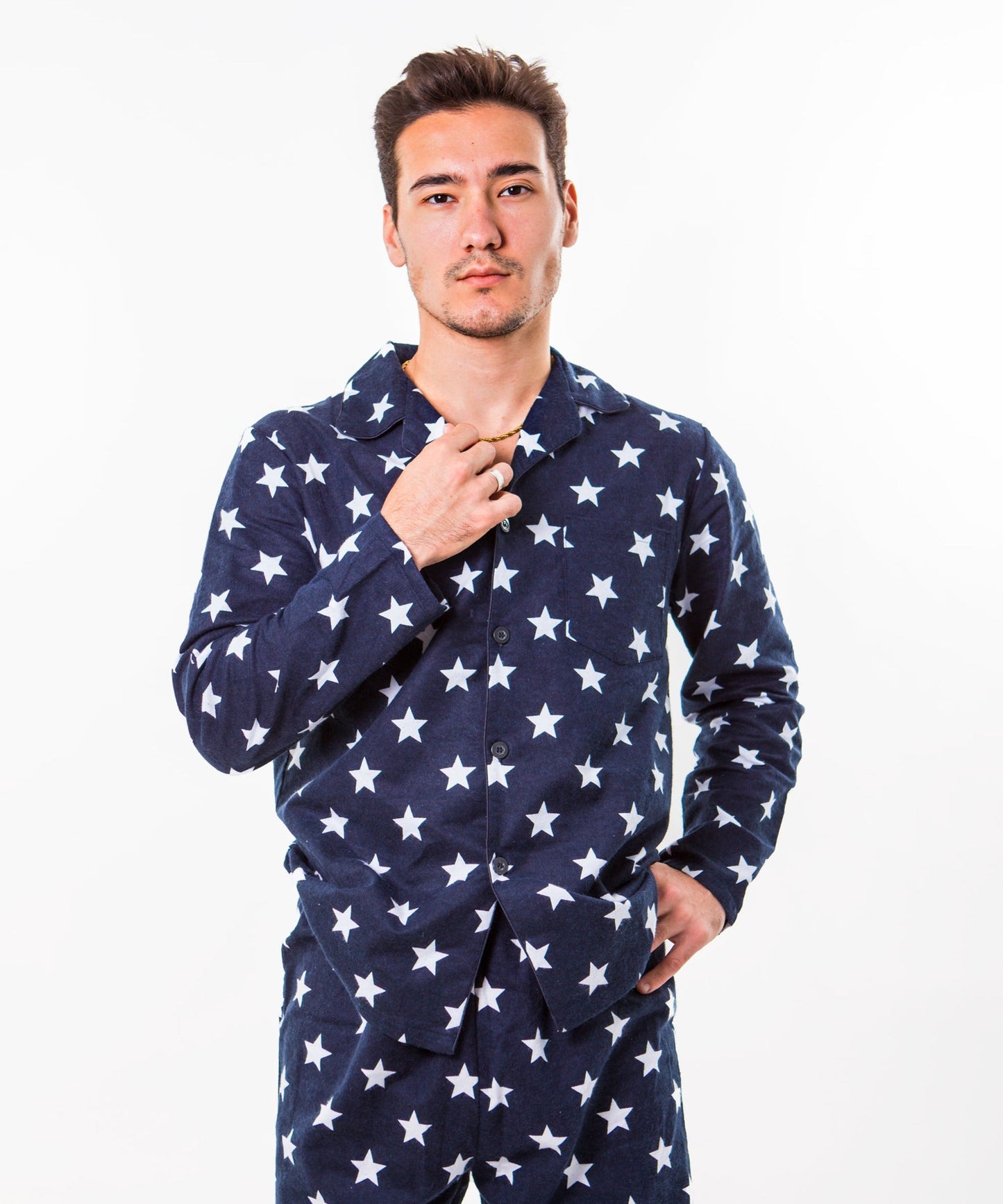 Stars Print Men’s Pajama Set - Men’s Pajamas