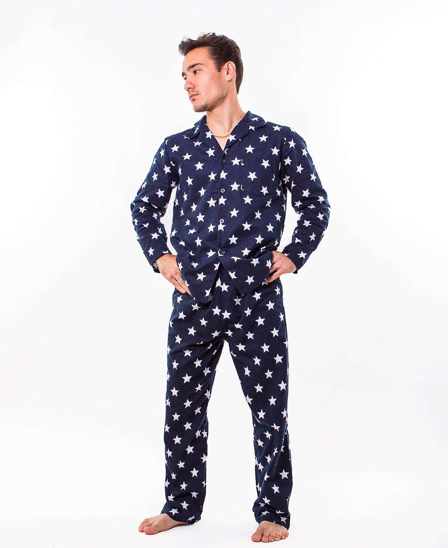 Stars Print Men’s Pajama Set - Men’s Pajamas