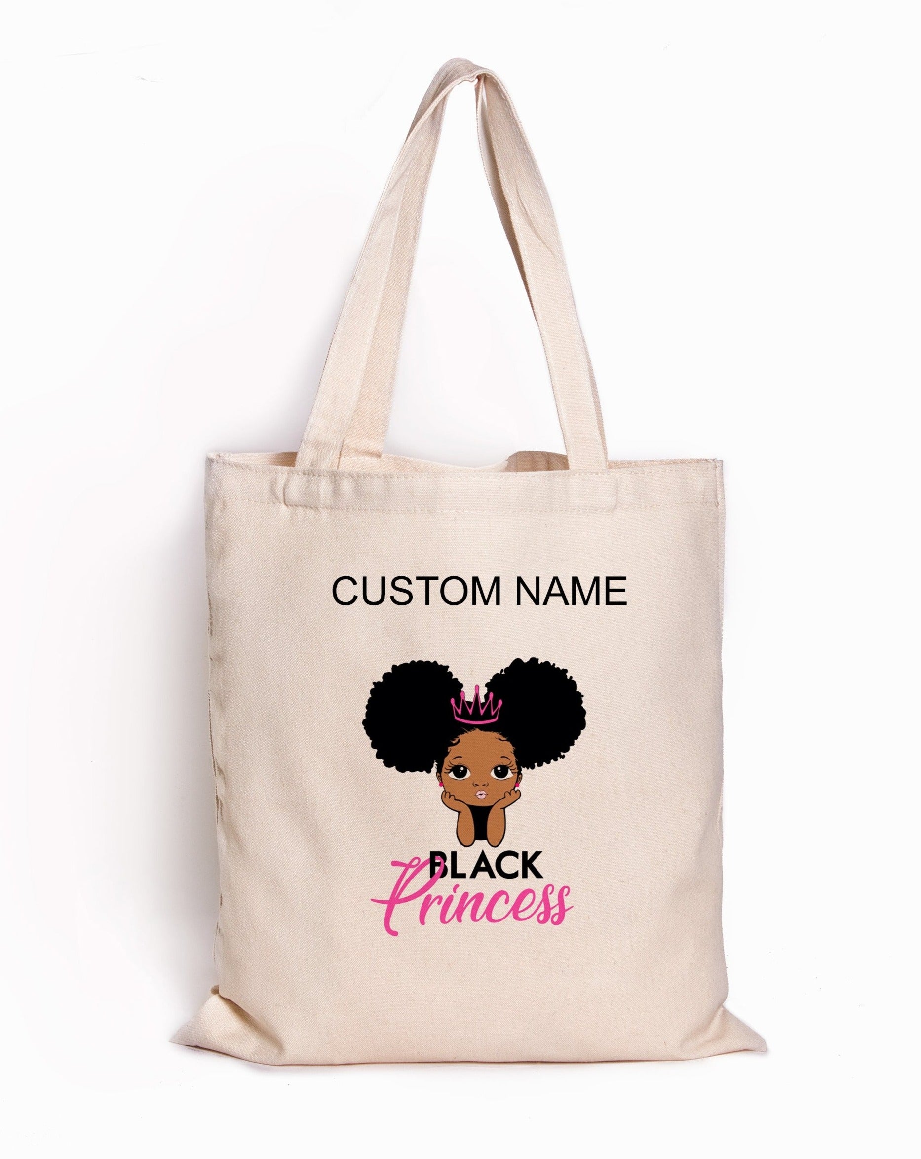 Black History Black Princess Kids Custom Tote Bag With Name