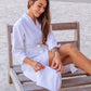 Customized Long Waffle Cotton Robe