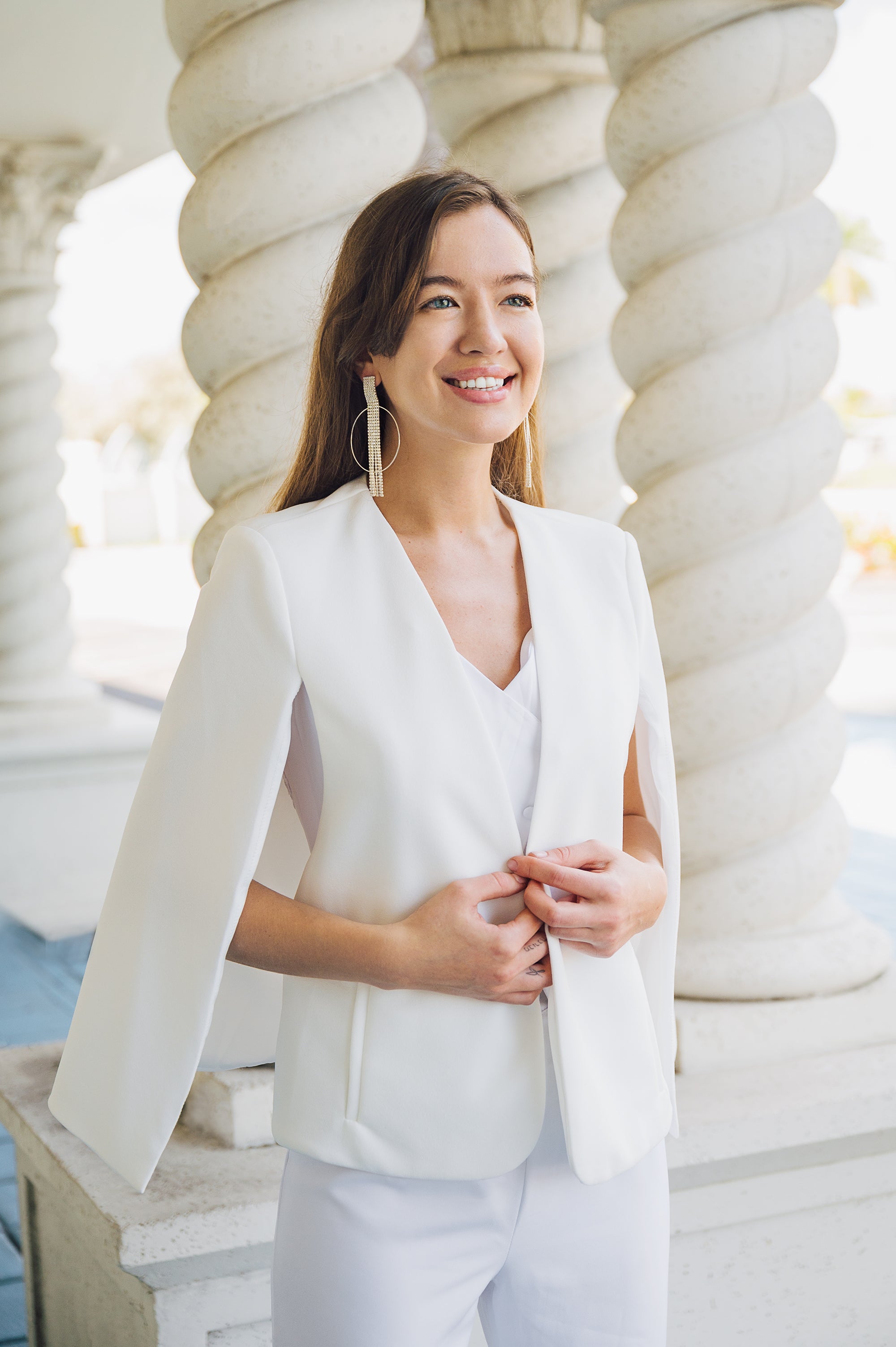 White bridal outlet blazer