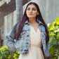 Wedding Denim Jacket with Rhinestone Heart - Custom jackets