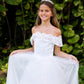 Lace Off Shoulders Flower Girl Dress Birthday Princess